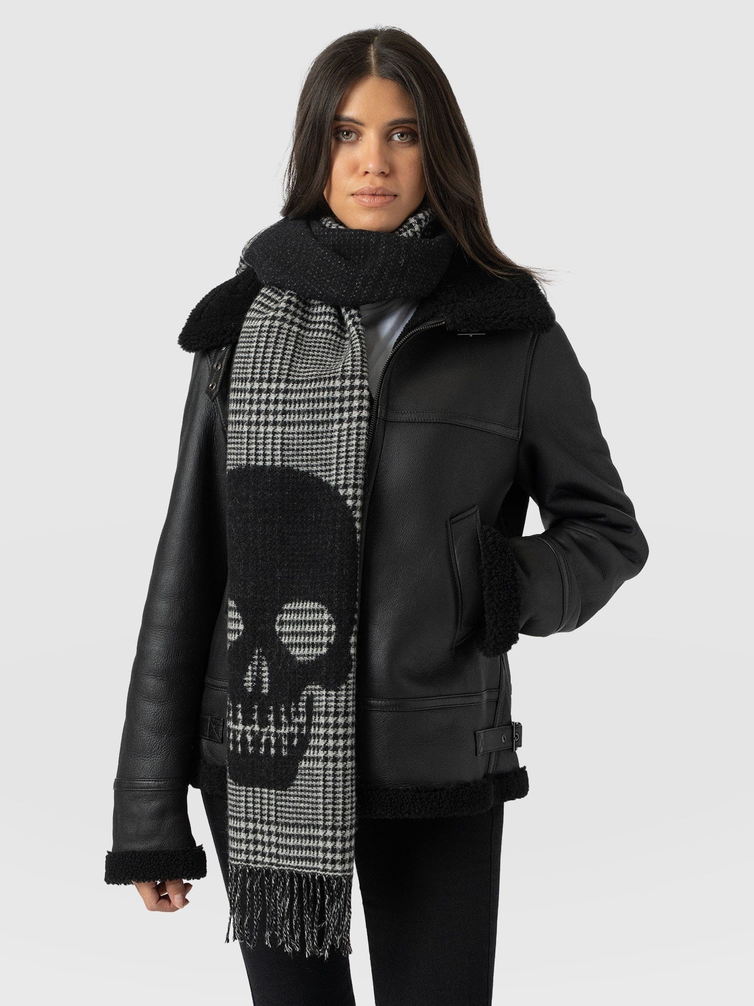 Blake Skull Scarf Black - Women's Scarves | Saint + Sofia® EU